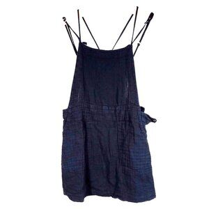 Cute Size Small Black Cotton Sleeveless Pockets Dress